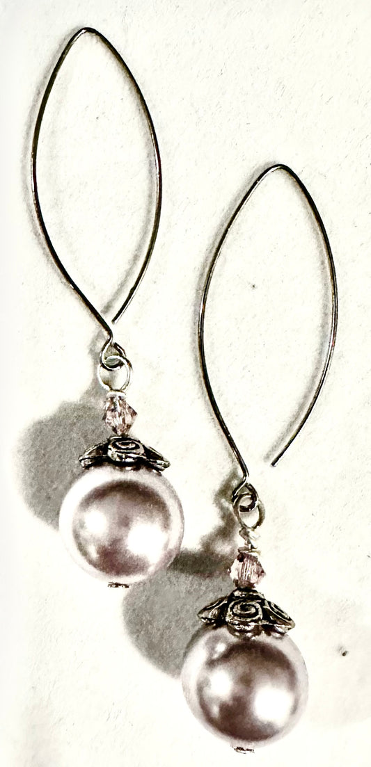 Lilac Pearl Earrings