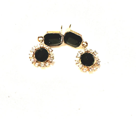 Black and gold earrings 3