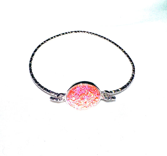 Pink and Silver Bracelet