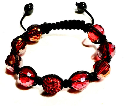 Red and Silver Bracelet Set