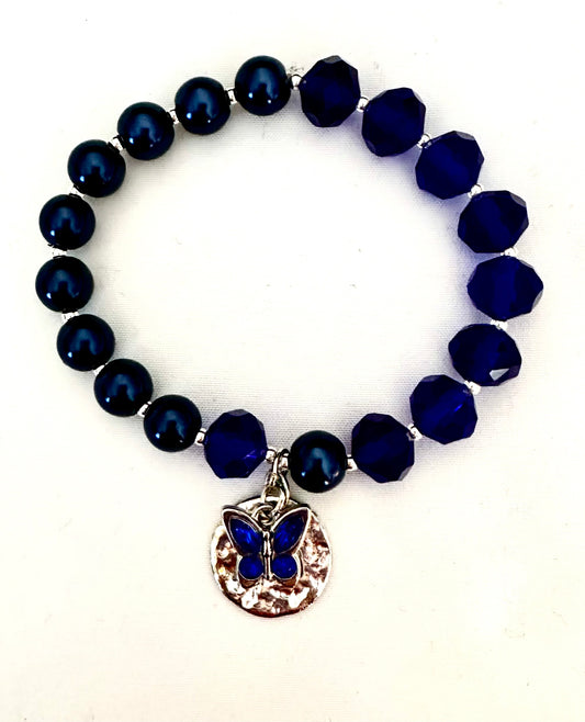 Beautiful blue and silver bracelet