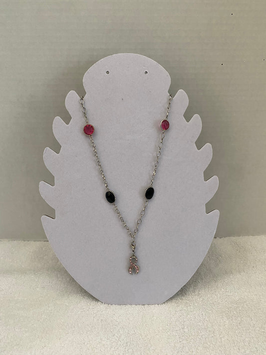 Breast cancer awareness necklace