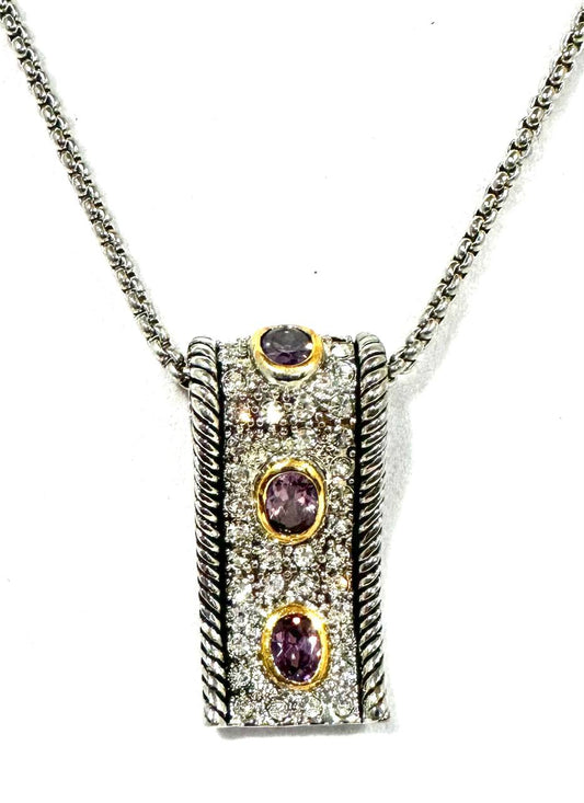 Silver and Purple Necklace Holiday 1